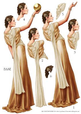 Art Deco Lady Pandore Gold Decoupage Sheet