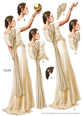 Art Deco Lady Pandore Cream Decoupage Sheet