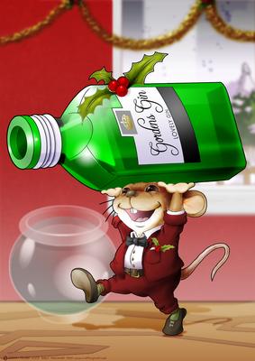 Christmas Gin Mouse! A4