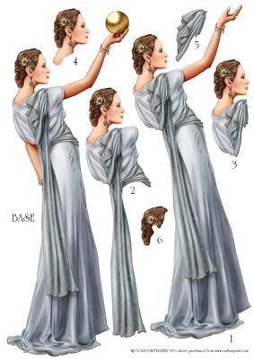 Art Deco Lady Pandore Light Blue Decoupage Sheet