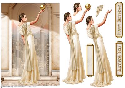 Art Deco Lady Pandore Cream