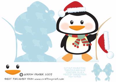 Cute Christmas Penguin.