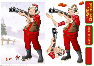 Christmas Clay Pigeon Shooting Dude