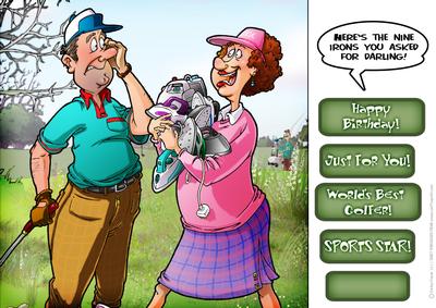Golf Irons 8x8 Quick Card
