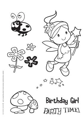 Ladybird Fairy Digi Stamp