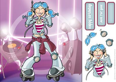 Roller Blade Disco Queen 8x8 Quick Card