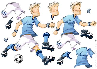 Football Dude Manchester City Decoupage Sheet