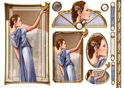 Art Deco Lady Pandore Lilac Topper