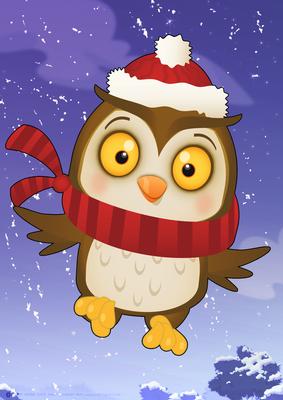 Tweeto Owl's Christmas A4