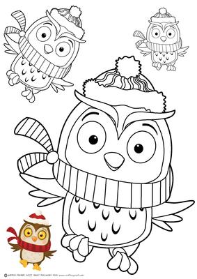 Tweeto Owl's Christmas Digital Stamp