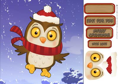 Tweeto Owl's Christmas 8x8 Quick Card