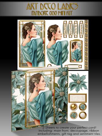 Art Deco Pandore (aqua) 8x8 Mini Kit