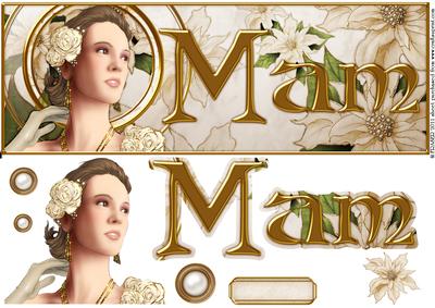 Art Deco Rose Cream Large Dl Mam