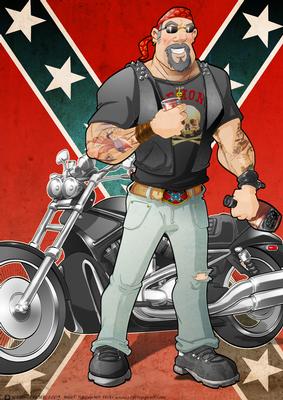Angel of Hell Confederate Flag Dude A4