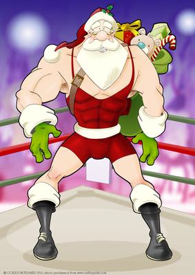 Wrestler Santa Dude A4