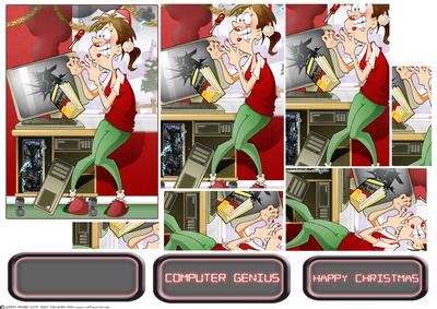 Christmas P.c. Repair Lady Pyramid