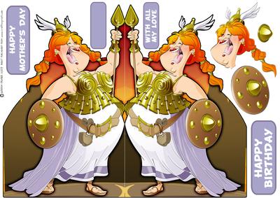 Opera Dudess Shaped Card