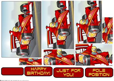 Formula 1 Racing Car Dude Pyramid