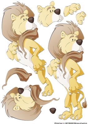 Lion Decoupage Sheet