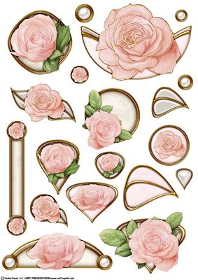 Rose Embellishment Sheet (light Pink)