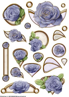 Rose Embellishment Sheet (lilac)