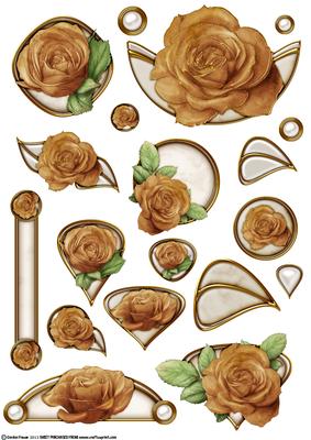 Rose Embellishment Sheet (gold)