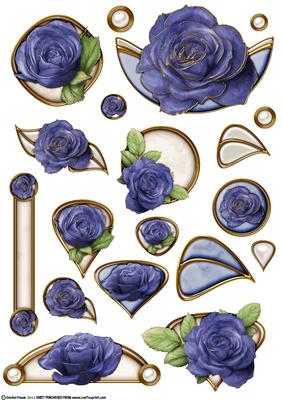 Rose Embellishment Sheet (purple)