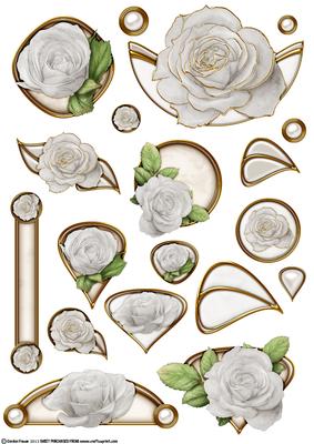 Rose Embellishment Sheet (silver)