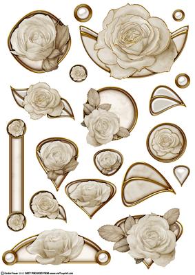 Rose Embellishment Sheet (vintage)
