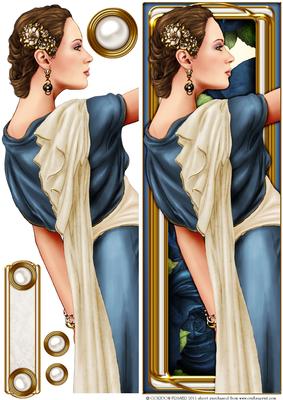 Art Deco Lady Pandore Dl (blue)