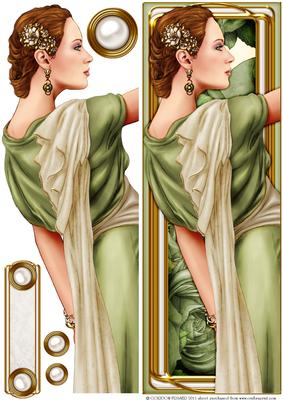 Art Deco Lady Pandore Dl (green)