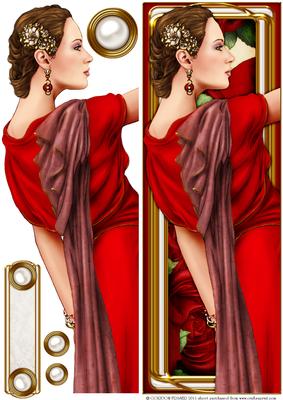 Art Deco Lady Pandore Dl (red)