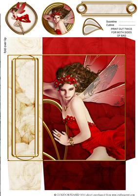 Fairy Acantha Red Mini Gift Bag
