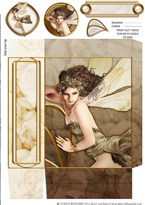 Fairy Acantha Brown Mini Gift Bag