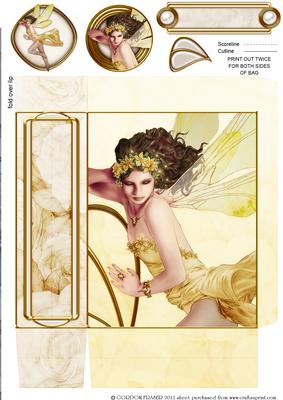 Fairy Acantha Yellow Mini Gift Bag