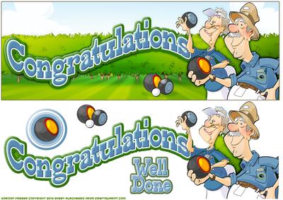 Blue Bowls Dudes Congratulations Large Dl