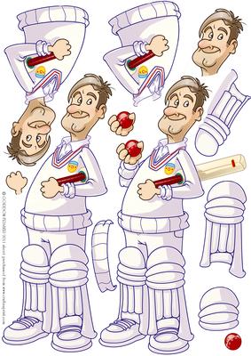 Cricket Dude Decoupage Sheet