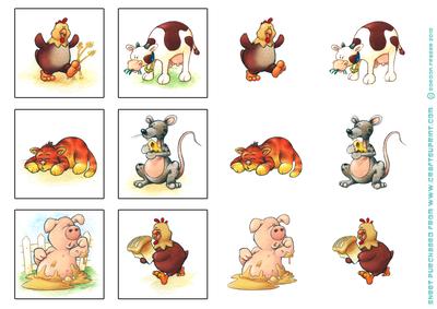 Six Farmyard Cute Animals.