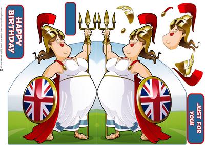Rule Britannia Shaped Card