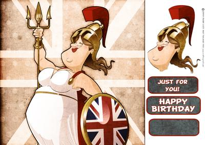 Rule Britannia Vintage 8x8 Quick Card