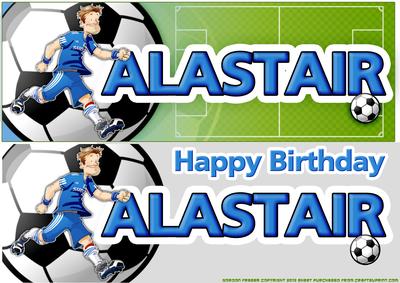 Blue and White Football Dude Alastair Dl