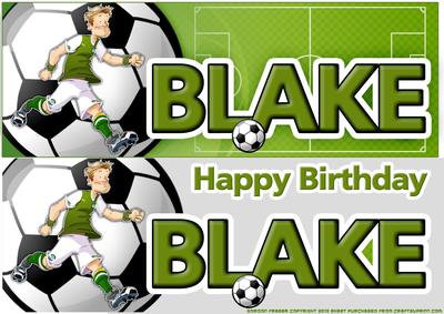 Green and White Football Dude Blake Dl