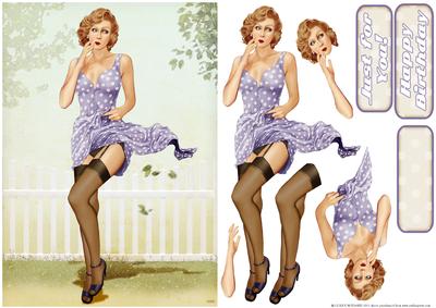 1950's Pin Up Girl Eva Grace (lilac)