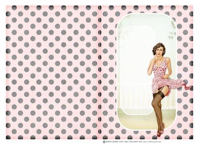 1950's Pin Up Girl Eva Grace Insert (pink)