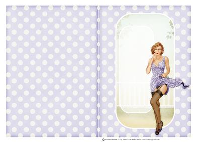 1950's Pin Up Girl Eva Grace Insert (lilac)