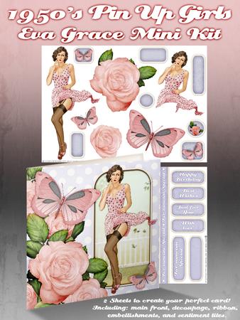 1950's Pin Up Girl Eva Grace Mini Kit (pink)