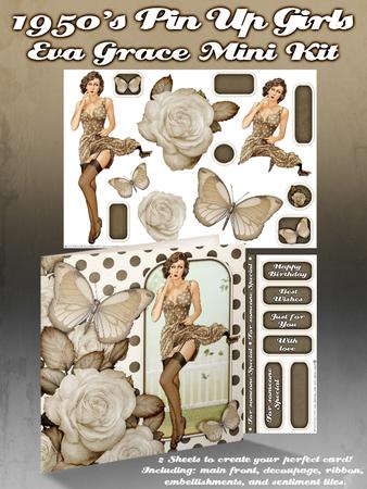 1950's Pin Up Girl Eva Grace Mini Kit (brown)