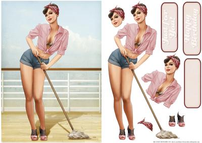1950's Pin Up Girl Alice May (pink)