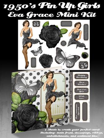1950's Pin Up Girl Eva Grace Mini Kit (black)
