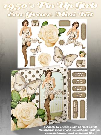1950's Pin Up Girl Eva Grace Mini Kit (cream)